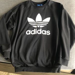 black adidas crew neck